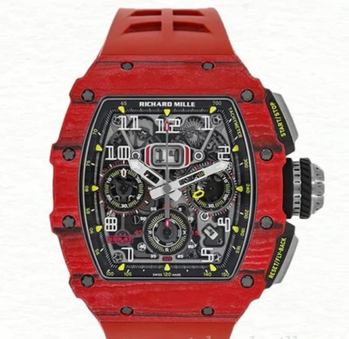 Richard Mille RM 11-03 Super Clone Transparent Dial Rubber Band Men’s Automatic Red