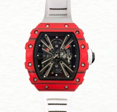 Richard Mille RM12-01 Super Clone Mechanical Men Transparent Dial Watch Rubber Band