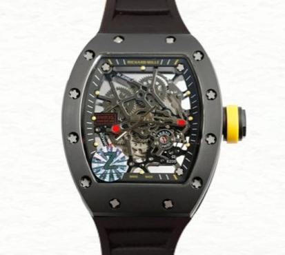 Richard Mille RM035 Super Clone Mechanical Men Transparent Dial Rubber Band