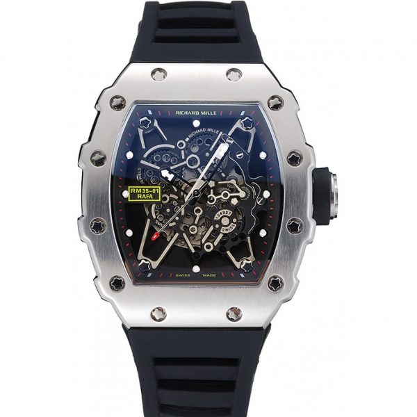 Richard Mille RM 35-01 Rafa 1454198 Black Dial Rubber Watch Super Clone