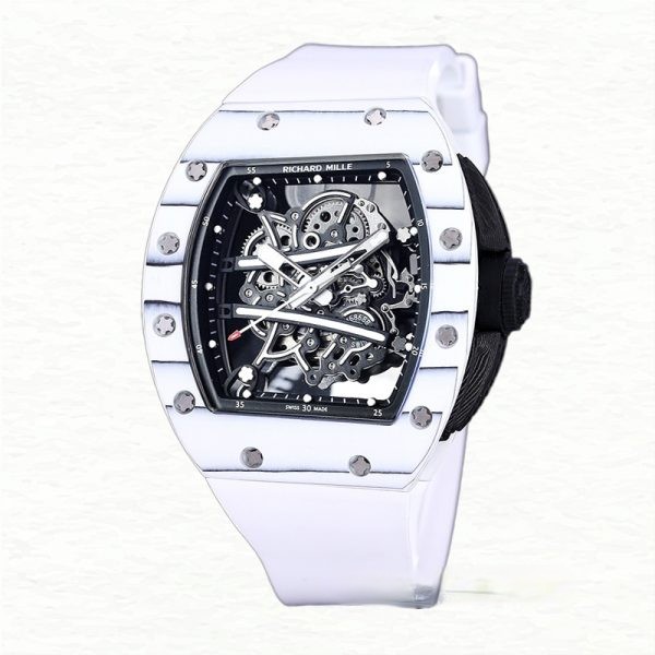 Richard Mille Super Clone RM 61-01 Men Automatic Transparent Dial Watch