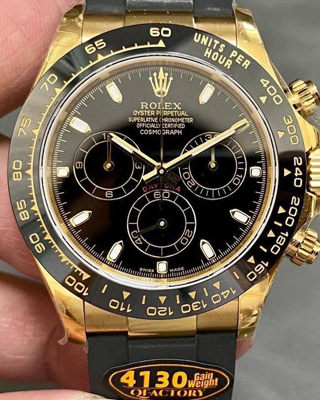 Rolex Daytona Super Clone M116518LN-0043 Black Dial 40mm Weighted